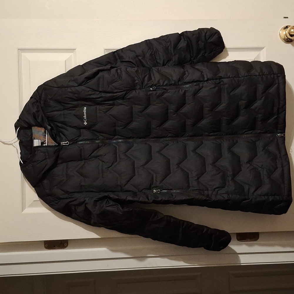 Columbia Black Quilted Hooded Puffer Coat